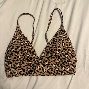 Leopard Print Triangle Bikini top